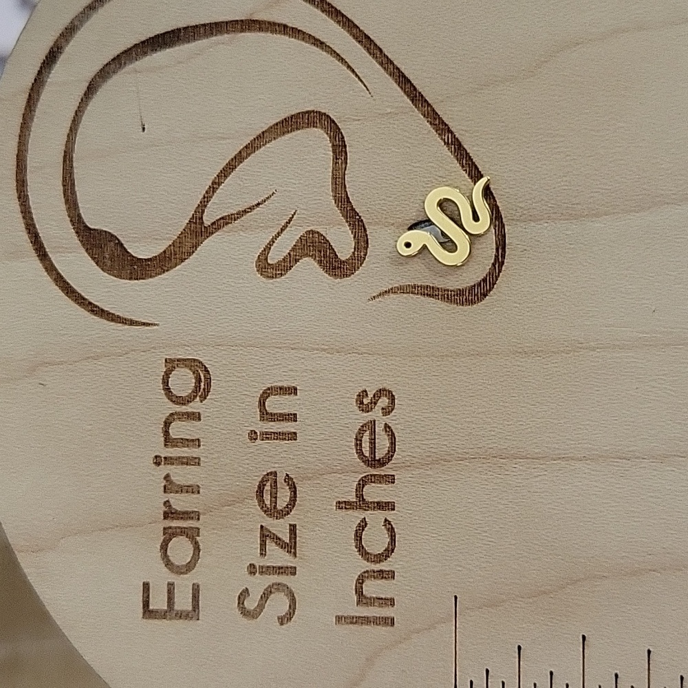 Snake Stud Earrings, choice of color - Picture 2 of 5